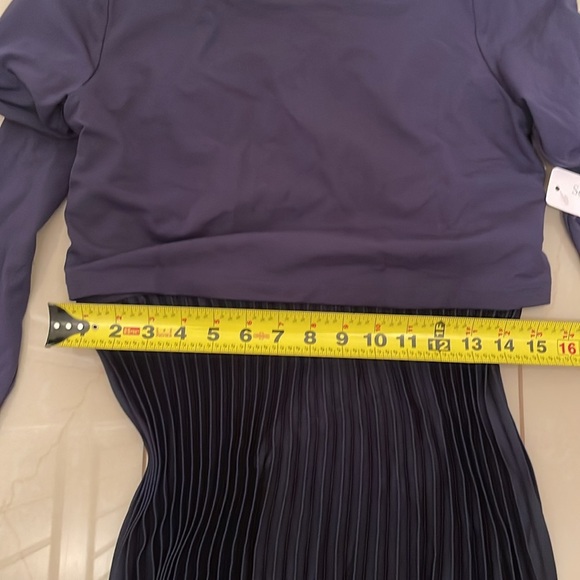 NWT Soft Surroundings Womens Cassandra Midi Dress Sz XS Blue Long Sleeve Pleated - Picture 13 of 15